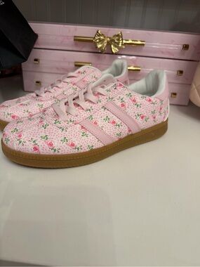 Pink Floral Casual Sneakers love shack fancy
